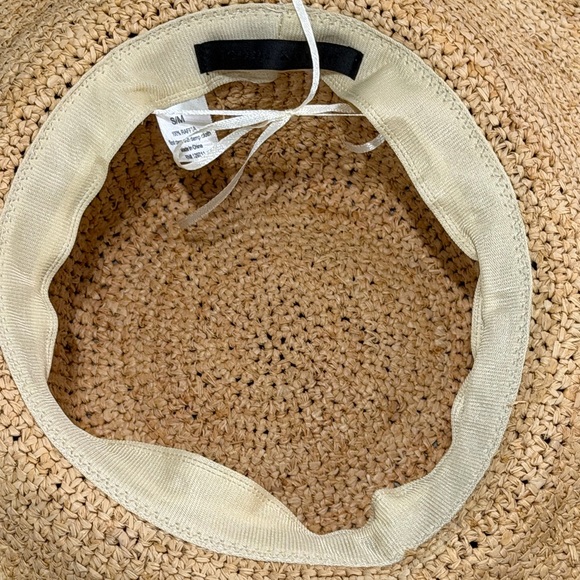 NEW Jenni Kayne $195 Woven Crochet Raffia Sun Hat Natural Size Small/ Medium - Picture 12 of 15
